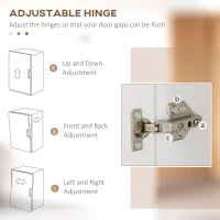 HOMCOM Freestanding Kitchen Cupboard, Nordic Storage Cabinet with Drawer, Doors and Open Countertop for Living & Dining Room, 130cm, White(m-5)