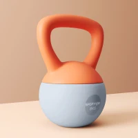 SPORTNOW 8KG Soft Kettlebell, Kettlebell with Non-Slip Handle for Home Gym, Weight Lifting, Strength Training, Orange/Grey(m-7)