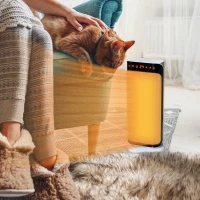 HOMCOM 2000W Electric Heater, PTC Ceramic Portable Fan Heater with Overheating & Tip-Over Protection, 8H Timer, 45° Oscillating Heater for Home, Office, Study, Bedroom(m-2)