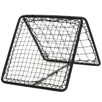 HOMCOM Angle Adjustable Double Sided Rebounder Net Training Aid Target Soccer Goal Kickback For Football, Baseball, Basketball - 75L x 75W cm(m-11)
