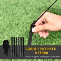 HOMCOM Pupazzo di Neve Gonfiabile Gigante Alto 243cm con Luci a LED Decorazione da Esterno o Giardino(m-7)