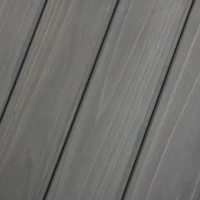 PawHut Cuccia per Cani a Casetta in Legno, per Animali Fino a 15kg, Grigio e Bianco(m-8)