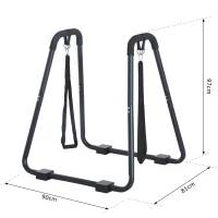 Homcom Barres Parallèles de Musculation en Métal Noir 280 x 92 x 58 cm(m-3)