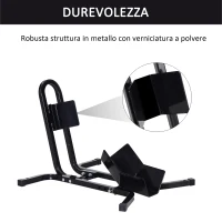 HOMCOM Blocca Ruota Moto Regolabile su 3 Livelli da 250 kg max in Metallo, 60x55x43 cm, Nero(m-5)