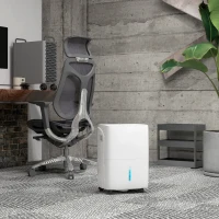 HOMCOM Deumidificatore Portatile 30L/Giorno con Serbatoio 4L, 3 Velocità e 4 Funzioni, Timer fino 24 Ore, Bianco(m-9)