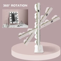 HOMCOM 12 LED bulb Tabletop Makeup Mirror, with Adjustable Settings(m-9)