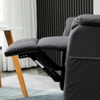 HOMCOM Fauteuil de relaxation électrique inclinable moderne avec repose-pieds et 2 poches latérales - noir(m-8)