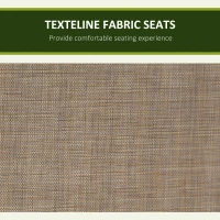 Outsunny 3 Seater Garden Swing Seat Outdoor Swing Chair with High Back Design, Steel Frame, Side Pouches, Adjustable Canopy, Brown(m-5)