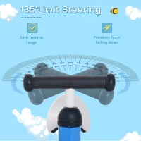 HOMCOM Baby Toddler Balance Bike Ride On Walker 3 Wheel Push Bike Kids First Bike Birthday Toy Gift for 1-2 Years Blue(m-5)