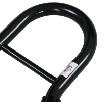 HOMCOM Support pour moto, béquille avant pour moto avec bras oscillant en U et en L, support universel pour atelier, noir(m-7)