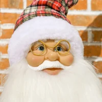 HOMCOM 4'3" Animated Santa Claus Figure, with Sound and Lights - Red/Green(m-7)