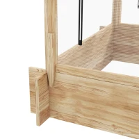 Outsunny 2-In-1 Wooden Greenhouse Planter Box - Natural(m-9)