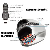 Homcom Appareil de Massage Shiatsu Gris 38 x 40 x 22 cm(m-6)