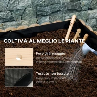 Outsunny Fioriera da Esterno Verticale in Legno con Foro di Drenaggio e Rivestimento Interno, 86x30x50 cm(m-6)