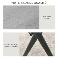 Outsunny Tonnelle barnum de jardin pop-up pliant double toit protection UV 50+ avec 4 moustiquaires zippées 4 x 4 m gris(m-8)