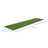Outsunny Tappeto Erboso Sintetico 4x1m Erba 20mm, Finto Prato Verde Anti-UV Atossico e Drenante per Giardino e Cortile(m-3)