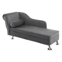 HOMCOM Sillón Relax con Cojín Almohada de Esponja Tapizado en Felpa 160x56x75cm(m-1)