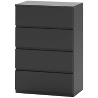 HOMCOM Chest of Drawers, 4-Drawer Storage Cabinets, Modern Dresser, Storage Drawer Unit for Bedroom(m-11)
