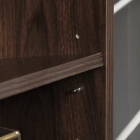 HOMCOM Libreria Mobiletto Armadietto 2 Ripiani Legno, Arredamento Moderno Casa e Ufficio, 60×24×63cm, Noce(m-9)