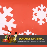 HOMCOM 4ft Christmas Inflatable Santa Claus Sledge Sleigh Reindeer Blow Up Decoration Xmas Décor for Garden(m-5)