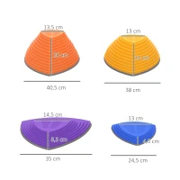 ZONEKIZ Juego de Equilibrio Infantil Set de 11 Piezas para Entrenamiento de Equilibrio y Coordinación 40,5x40,5x20 cm Multicolor(m-3)
