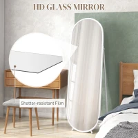 HOMCOM Two-Way Curved Full Length Mirror - White(m-5)