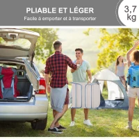 HOMCOM Chaise Longue Pliante Bain de Soleil inclinable transat textilène lit Jardin Plage 182L x 56l x 24,5H cm Beige(m-6)