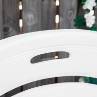 Outsunny 3pcs Garden Furniture Set Outdoor Furniture Set Dining Table, 2 Lounge Chairs and 1 Garden Side Table White(m-9)