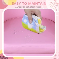 HOMCOM Kids Toddler Sofa Children's Armchair Footstool with Thick Padding, Anti-skid Foot Pads, 30 x 28 x 21cm, Pink(m-6)