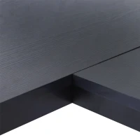 Vinsetto Scrivania a L per Casa e Ufficio ad Angolo Piedini Regolabili per Lavoro, Studio o Gaming Nera Pannello Truciolare di Grado E1, Metallo 168Lx120P x75Acm(m-7)