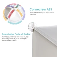 HOMCOM Armoire modulable étagère à rangement 3 Niveaux 6 cubes en Plastique + Autocollants décoratifs 75L x 37l x 73H cm Blanc(m-4)