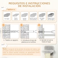 PawHut Juego de Escalada para Gatos de Pared 4 Piezas con Hamaca Bola Plataformas 84,5x19x54 cm Gris y Beige(m-7)