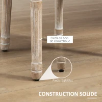 HOMCOM Lot de 4 chaises de Salle à Manger - Chaise de Salon médaillon Style Louis XVI - Bois Massif sculpté, patiné(m-6)