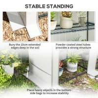 Outsunny Three-Tier Mini Greenhouse - White(m-7)