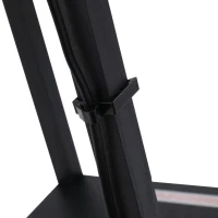 HOMCOM Lampada Lampadina da Terra Salvaspazio con Ripiani Durevole Cotone, MDF 26 x 26 x 160 cm Nero, bianco(m-8)