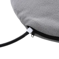 PawHut Coussin chauffant chat panier chat grand confort dim. 47L x 38l x 24H cm température max. 40°C polyester gris(m-7)