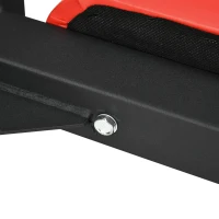 HOMCOM 2 barres de traction à dips et abdominaux rembourrée fixation murale charge maximale 100 kg 53 x 13 x 18 cm noir rouge(m-7)