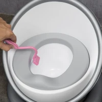 HOMCOM Kids Toilet Training Potty, with Removable Pot, Splash Guard and Brush - White(m-7)
