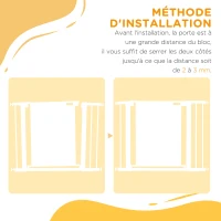 PawHut Barrière de sécurité pour animaux domestique avec fermeture automatique double verrouillage largeur 75-103 cm noir(m-8)