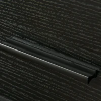 HOMCOM Comodino Moderno con Cassetto e Ripiano Aperto per Camera da Letto e Soggiorno, in Truciolato e Acciaio, 45x40x60cm, Nero(m-8)