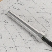 SPORTNOW 210cm Olympic Barbell Bar for 5cm Weight Plates, with Spring Clips, 19kg(m-8)