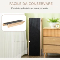 PawHut Rampa per Cani Pieghevole e Antiscivolo con Altezza Regolabile su 4 Livelli per Animali fino 15kg(m-5)