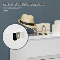 HOMCOM Chest of Three Drawers - White(m-6)