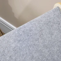 PawHut Niche pour chat 2 niveaux design scandinave avec tissu amovible et 2 coussins - 48 x 37,5 x 60 cm gris et bois naturel(m-8)