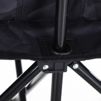 Outsunny 6 Seat Folding Sports Bench Portable Sports Team Bench Spectator Chair with Cooler Bag and Carrying Bag for Outdoor Picnic Camping - Black(m-9)