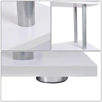 HOMCOM Bibliothèque étagère Design Contemporain en S 4 Niveaux 80L x 30l x 145H cm Coloris Blanc(m-13)