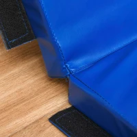 HOMCOM Tapis de sol gymnastique Fitness pliable portable rembourrage mousse 5 cm grand confort revêtement synthétique dim. 2,88L m x 1,15l m bleu(m-9)