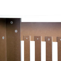 HOMCOM Slatted Radiator Cover Painted Cabinet MDF Lined Grill in White (78L x 19W x 81H cm)(m-8)