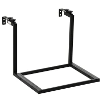 PawHut Mensola per Gatti da Parete in Acciaio con Tessuto Traspirante, 42.5x54x34cm Nero(m-7)