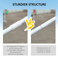 Outsunny 4 m Party Tent Wedding Gazebo Outdoor Waterproof PE Canopy Shade with 6 Removable Side Walls(m-5)